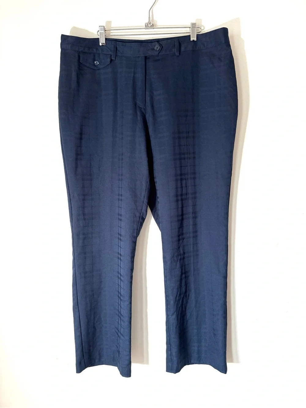 Lady Hagan navy blue plaid Athletic Golf Pants
